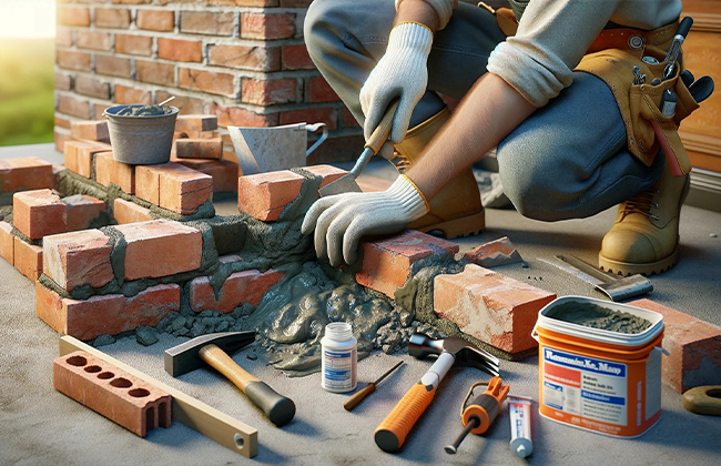 Crack in Brick Wall Repair