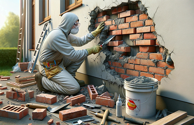 How to Repair Separating Brick Wall