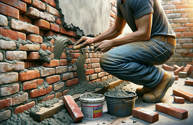 Repair Mortar Between Bricks