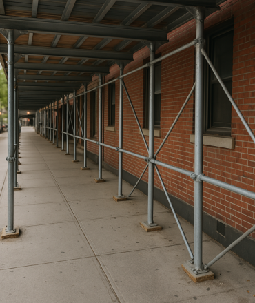 Sidewalk Shed Installation