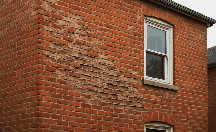 Weathering Patterns Indicate Brick Repointing