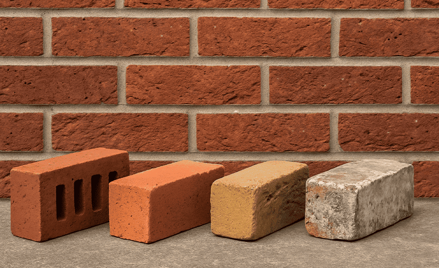 Close-up view of a brick wall with recessed pointing showing neat mortar lines and shadow effects, highlighting brick texture and style.