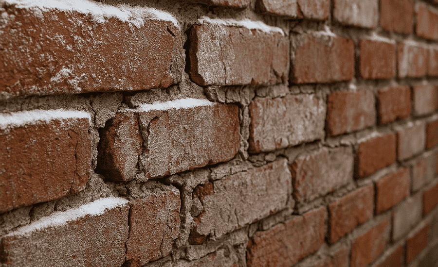 Brick pointing in NYC masonry affected by freeze-thaw cycles reducing longevity