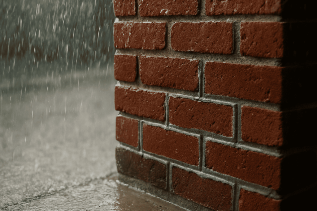 Protective Role Of Brick Pointing In Heavy Rains
