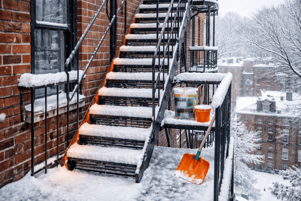Easy Practices To Prevent Snow Buildup From Fire Escape
