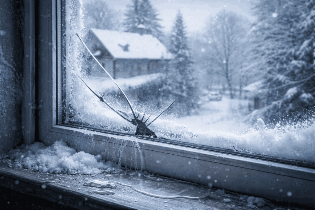 Consequences of Ignoring Window Cracks in Winter