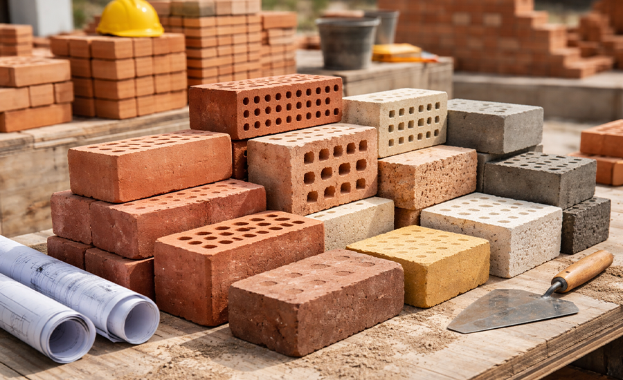 different types of bricks used in construction