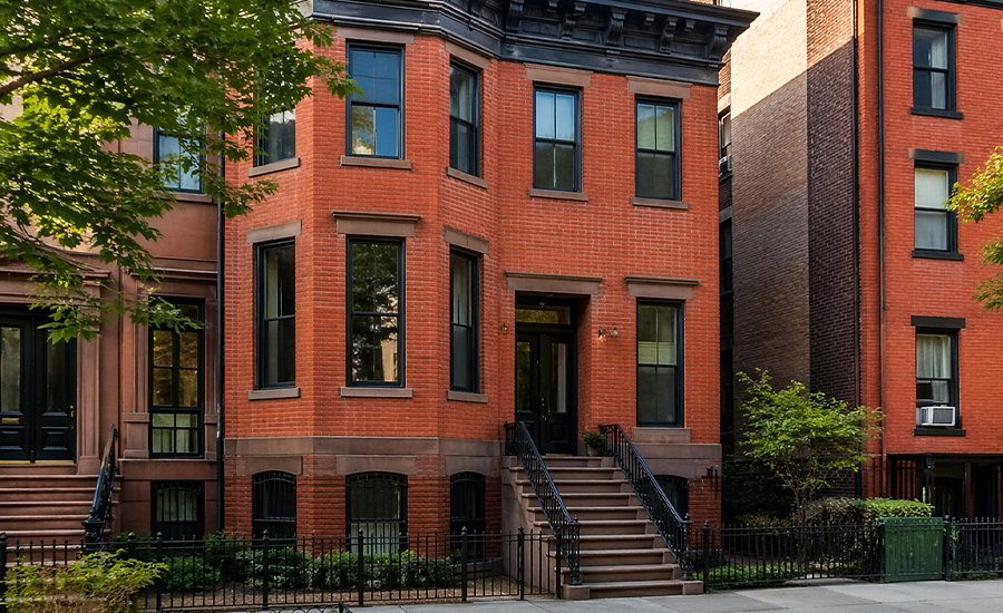 Brick house in NYC showing durability, construction quality, and urban residential design