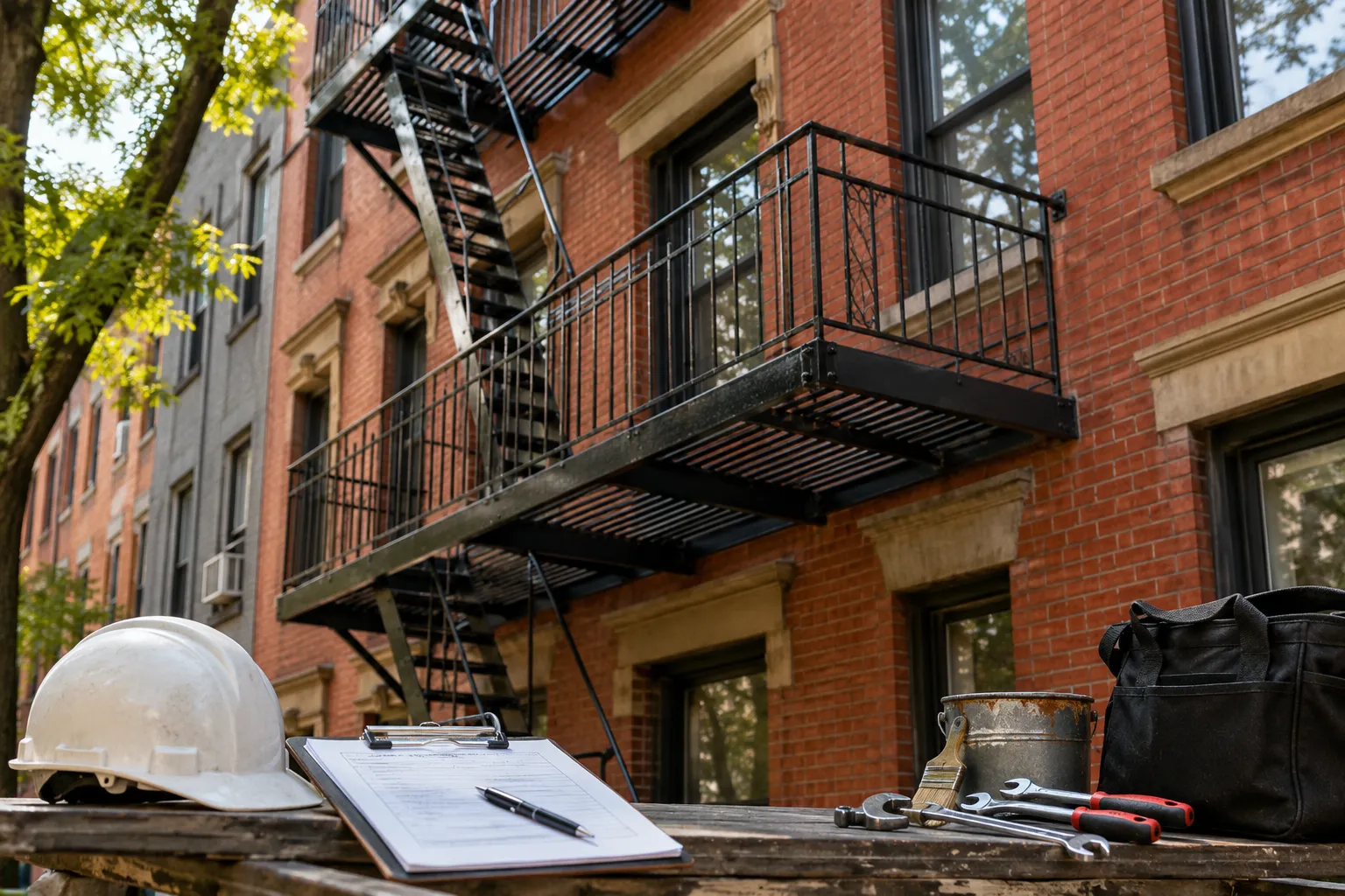 Fire escape inspection checklist and repair tools for NYC violation prevention Fire escape inspection checklist and repair tools for NYC violation prevention